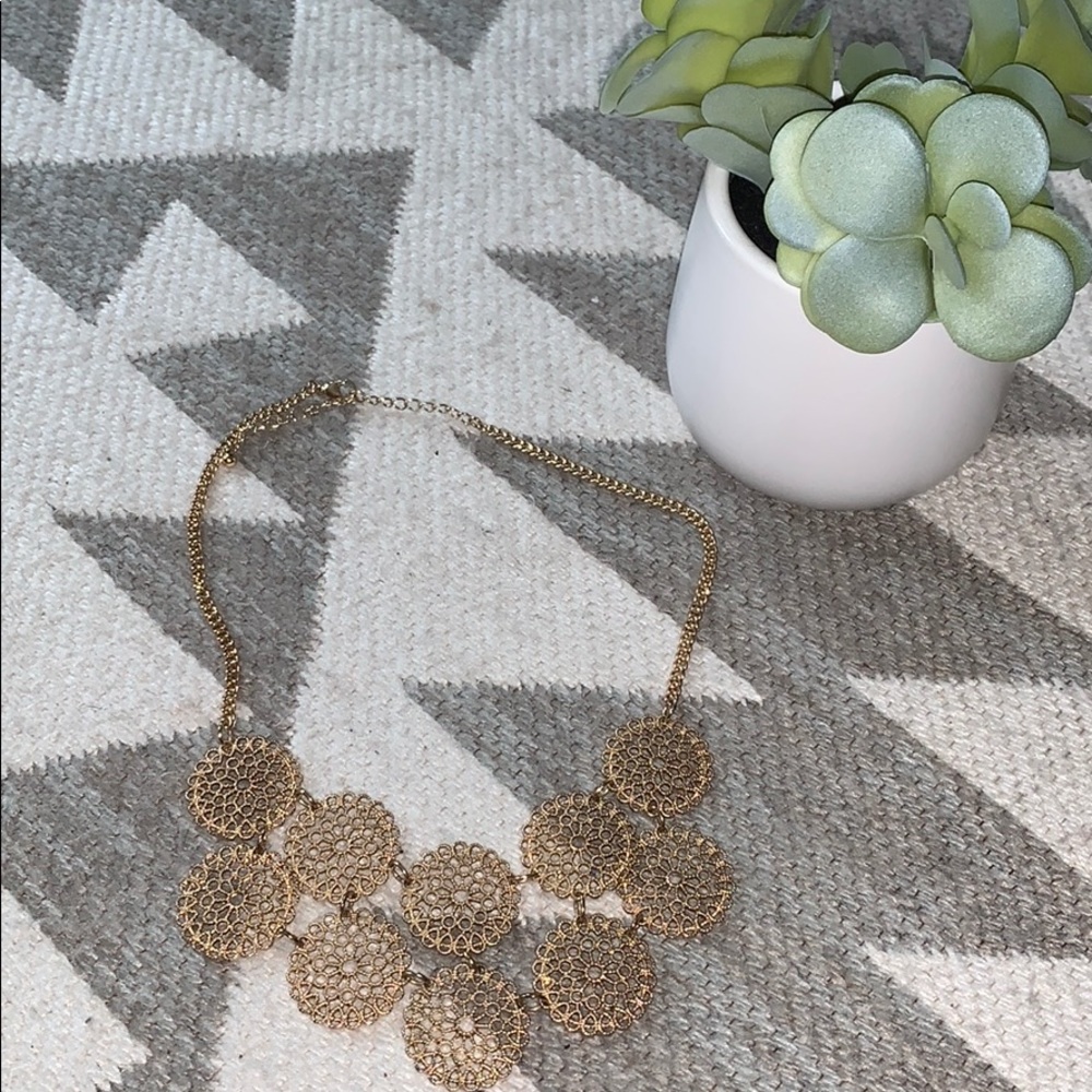 Gold statement necklace